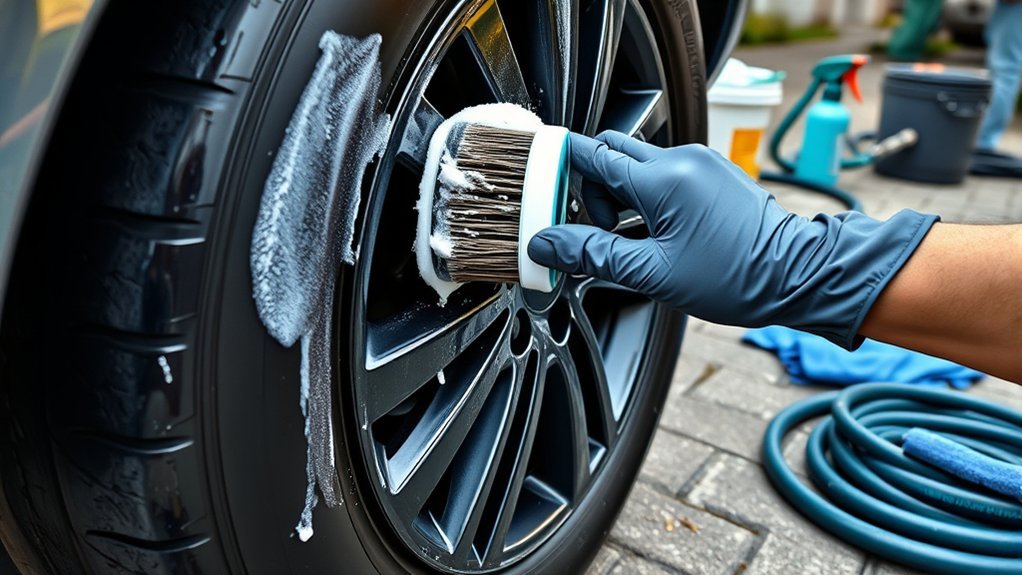 removing tire shine easily