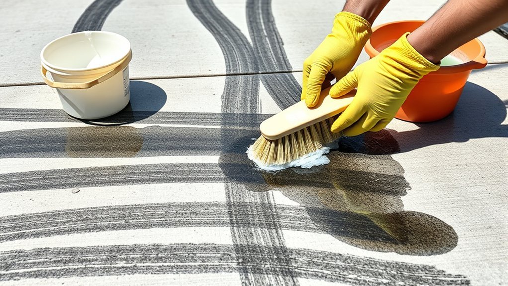repeat cleaning for stubborn stains