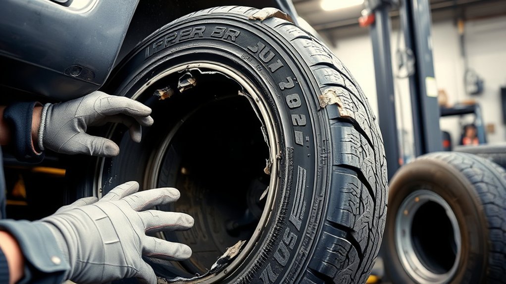 replace blown tire immediately