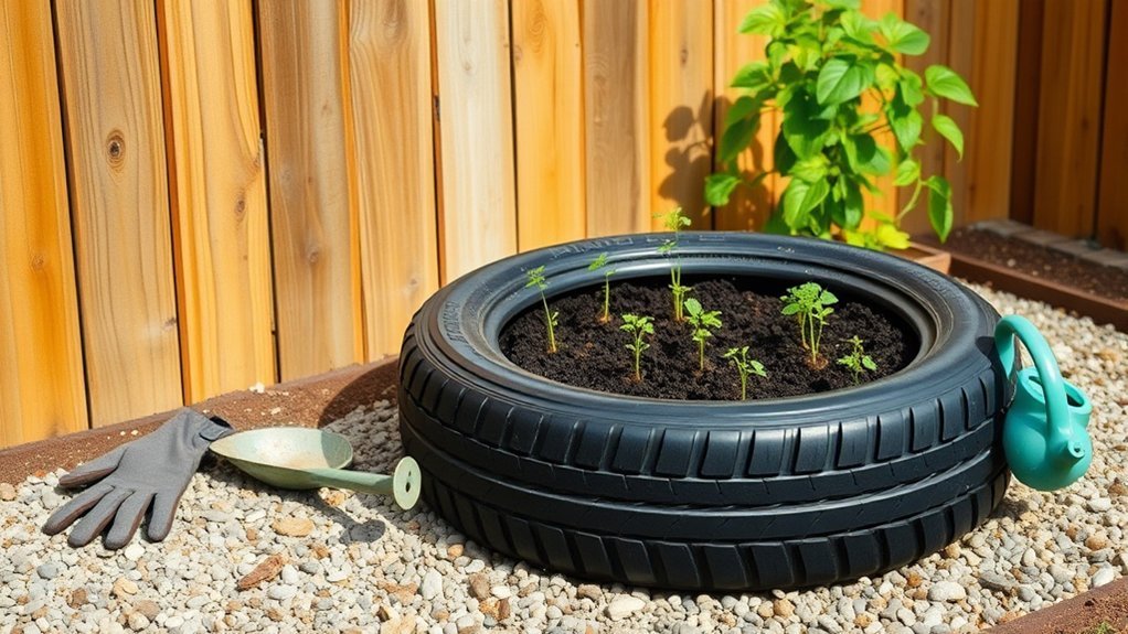 safe tire drainage setup
