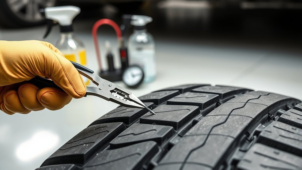 safe tire nail removal