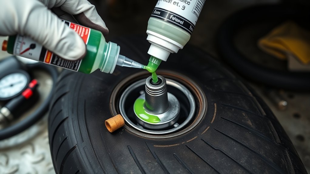 seal tire with slime