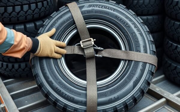 secure tires for transport