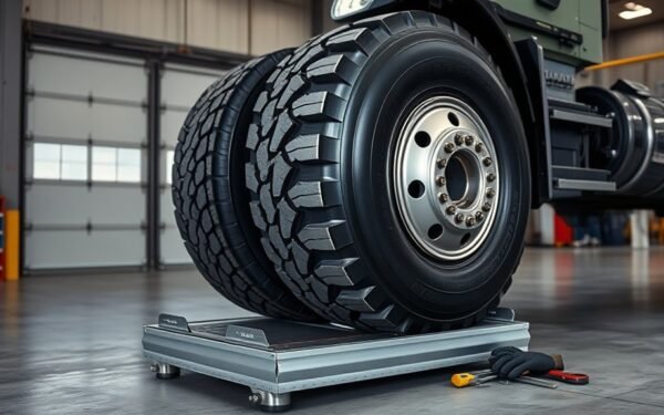 semi truck tire weight