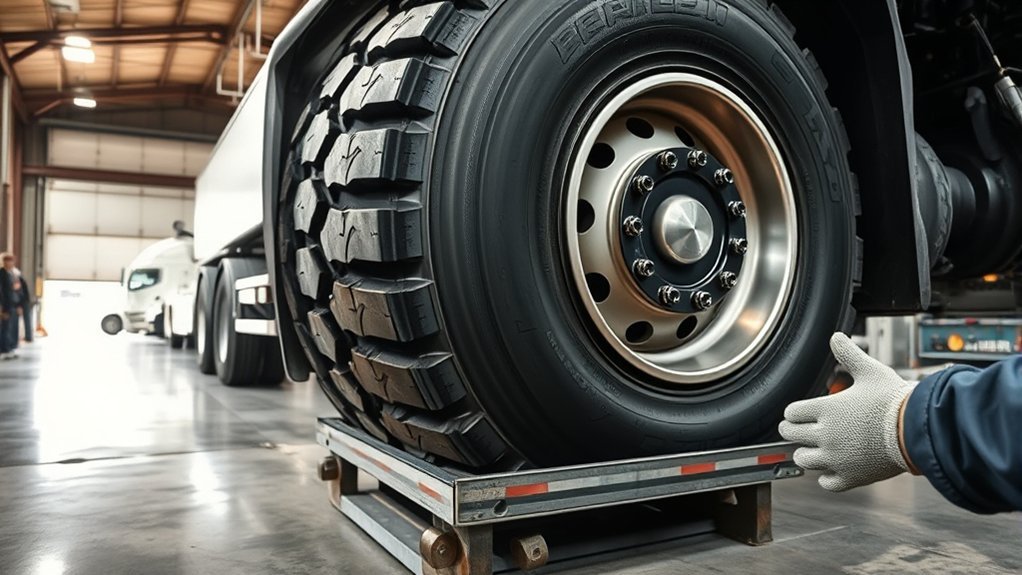 semi truck tire weight