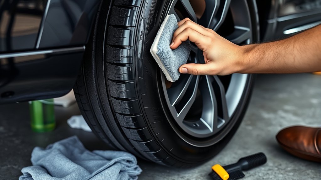 shiny tires require regular care