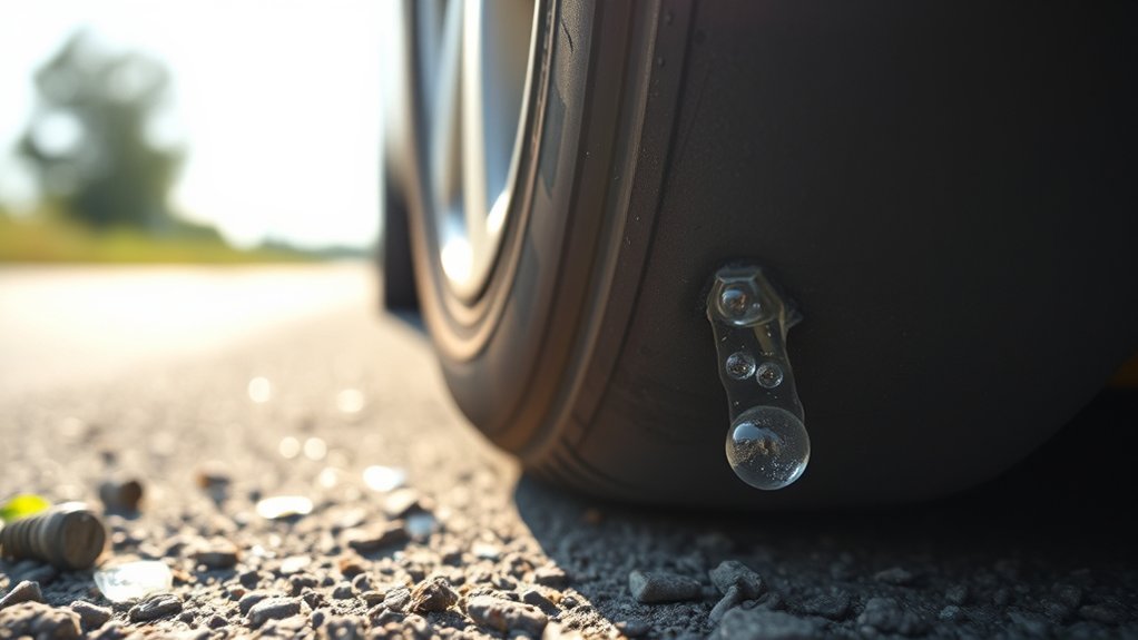 signs of tire puncture