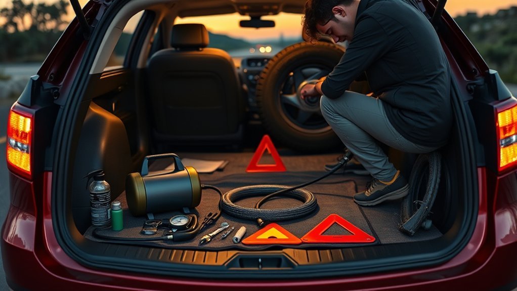 temporary flat tire solution