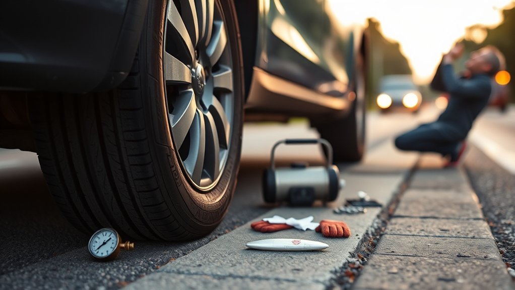 temporary nail tire driving