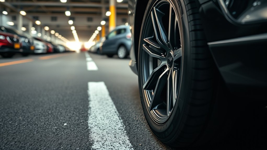 temporary tire tracking marks