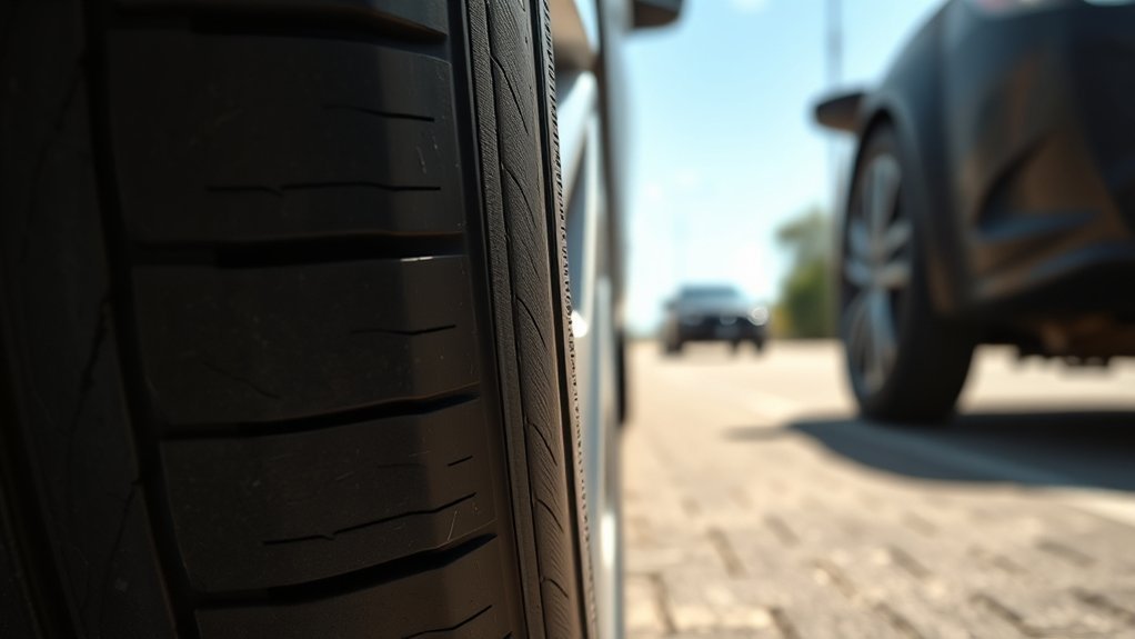 tire bubble indicates damage