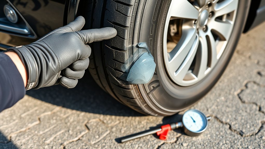 tire bubble indicates danger