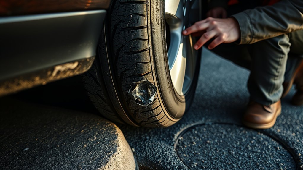 tire bubble indicates defect