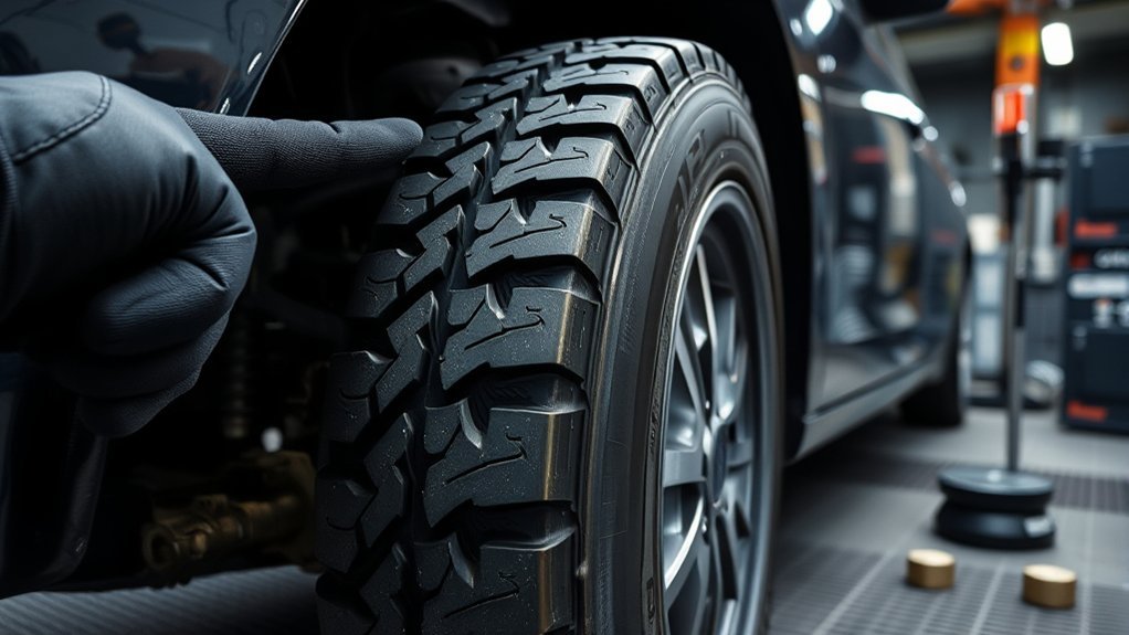 vehicle experiencing vibration and reduced traction due to cupped tires
