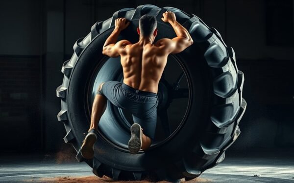 tire flipping engages full body