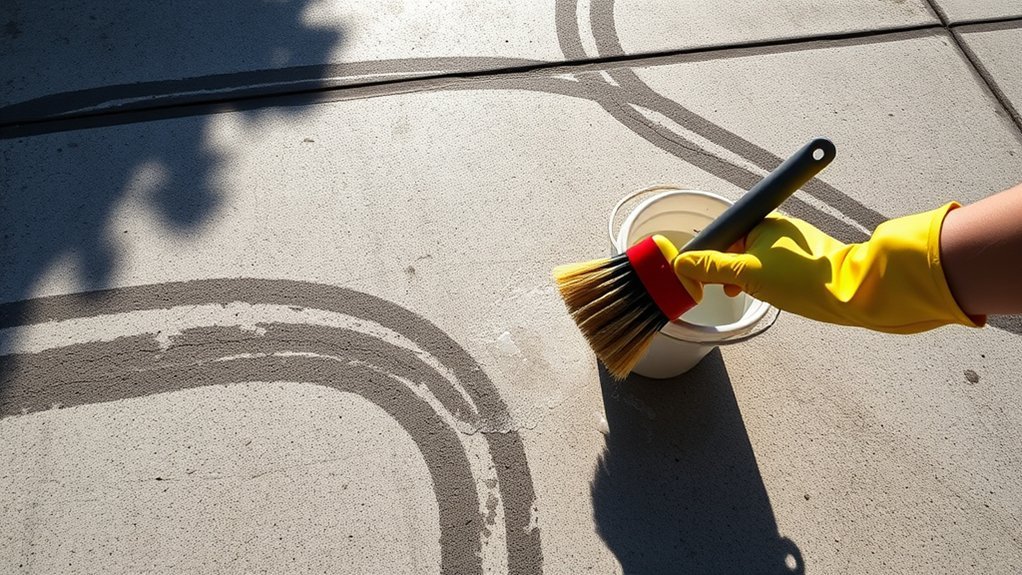 tire marks bond to concrete