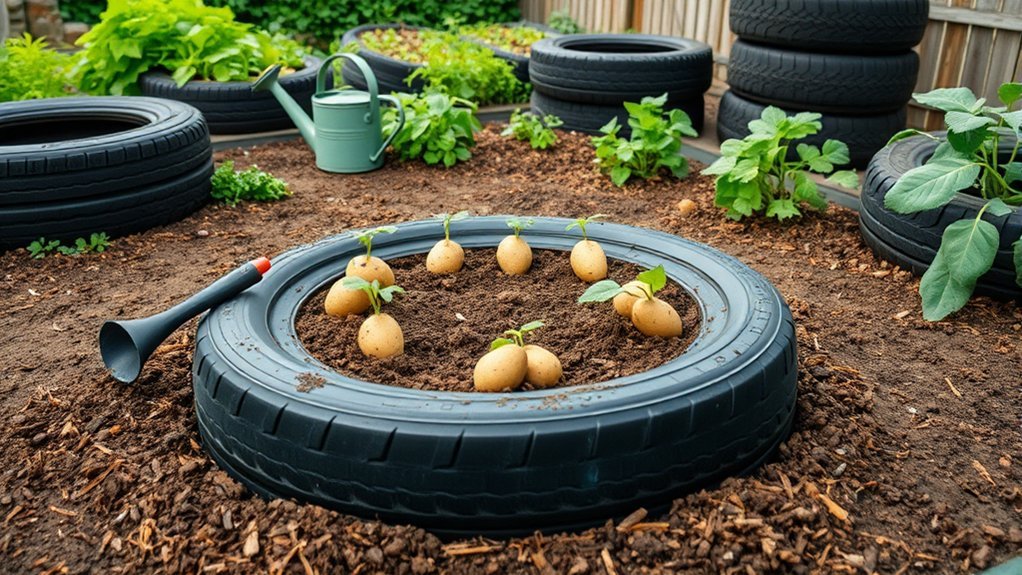tire potato planting guide