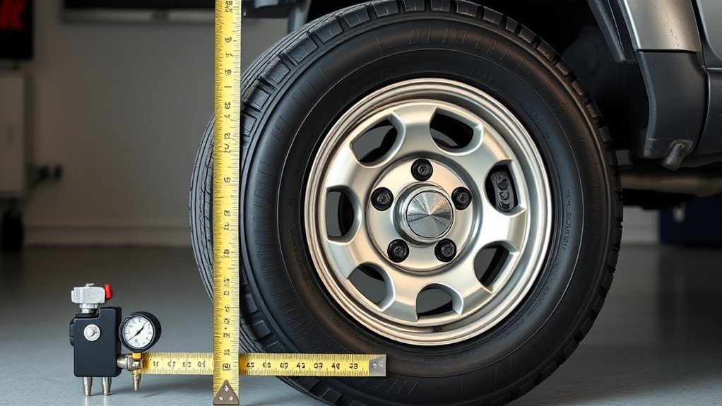 tire pressure affects dimensions