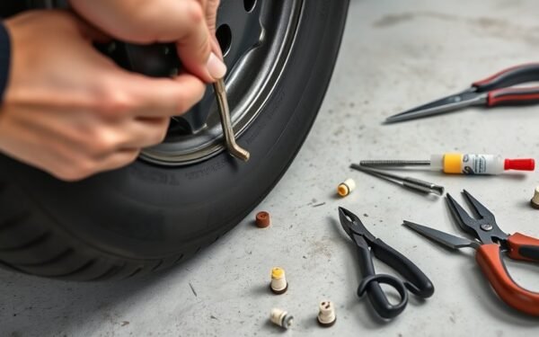 tire repair using plugs