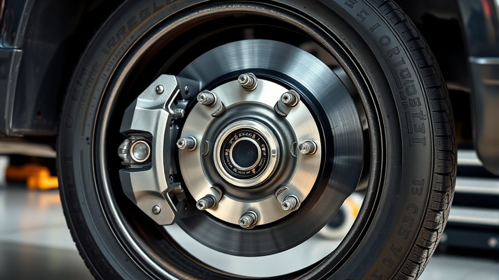tire secured by hub bolts