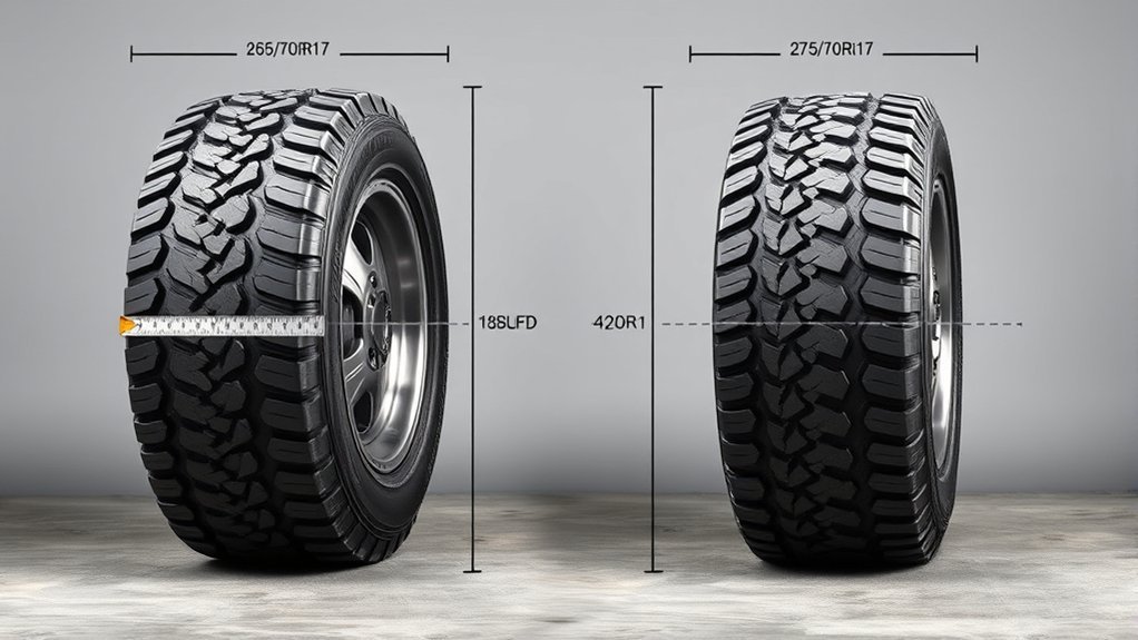 tire size comparison details
