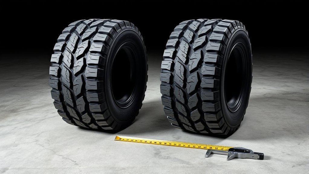 305/75R16 and 35x12.50R16 tire size comparison details