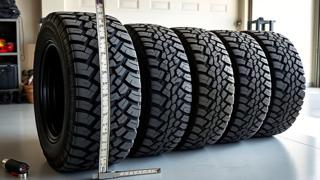 tire sizes vary significantly