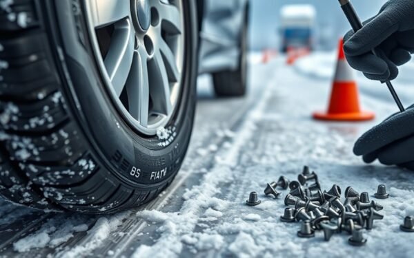 tire studding for winter traction
