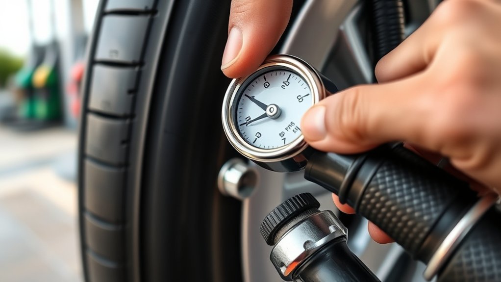 using a tire gauge