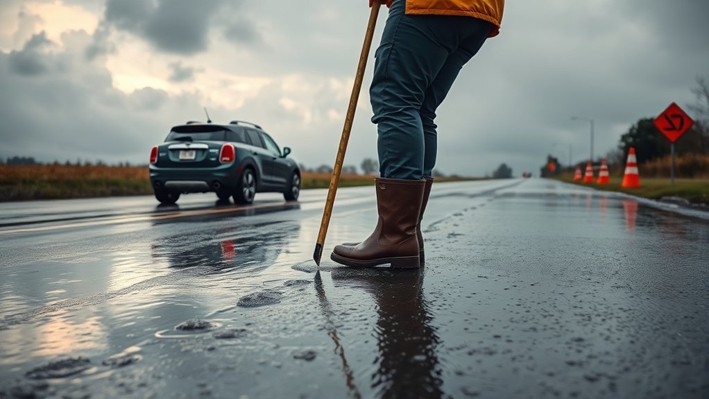 assess floodwater depth carefully