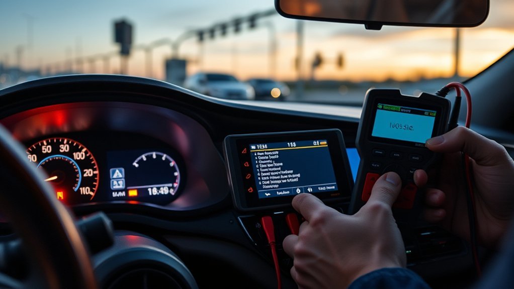 check engine light illuminated on a vehicle instrument panel