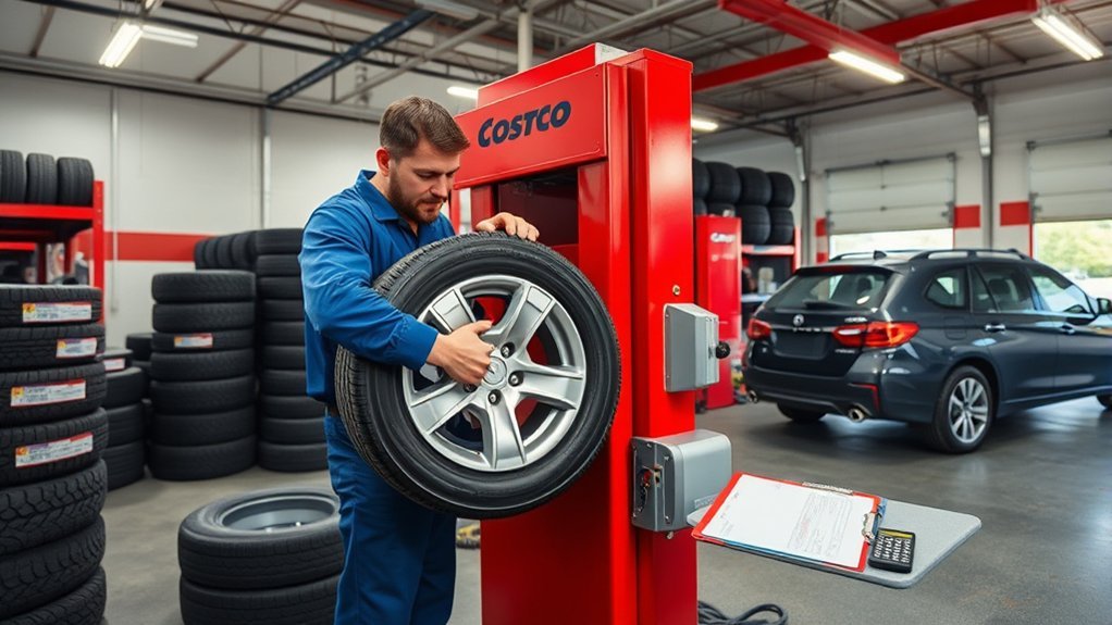 Costco tire installation cost and included tire services