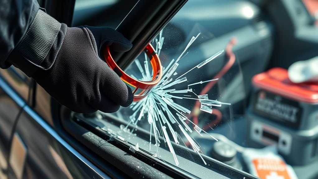 emergency car window breaking