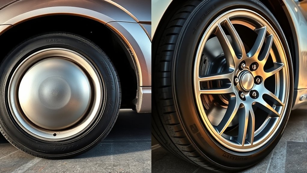 hubcaps and rims compared