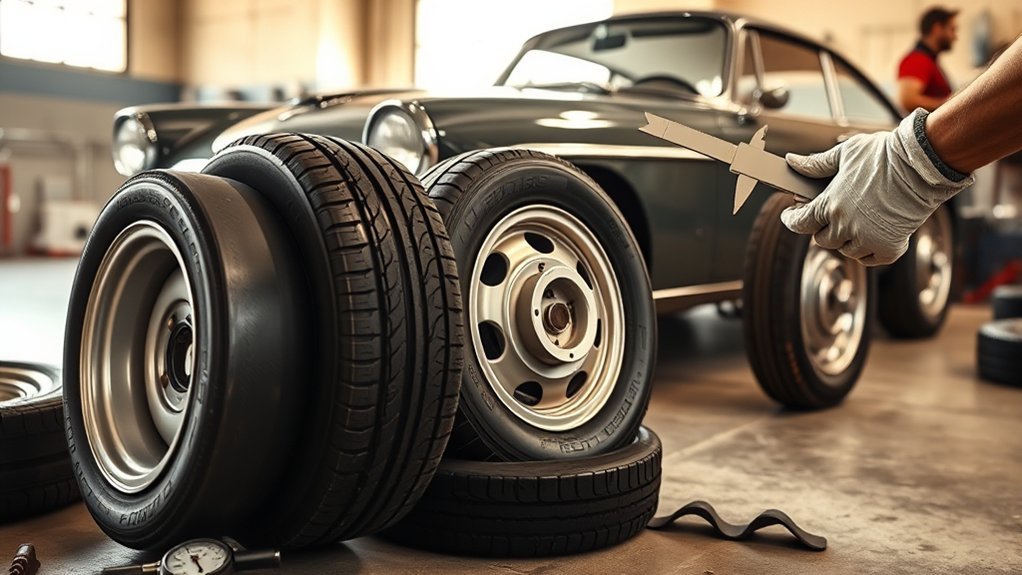 vintage tire size markings matched to original vehicle specifications