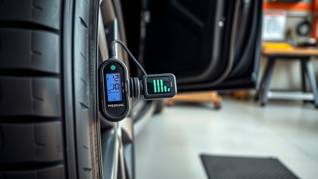 Tire sidewall maximum pressure compared with the vehicle recommended tire pressure