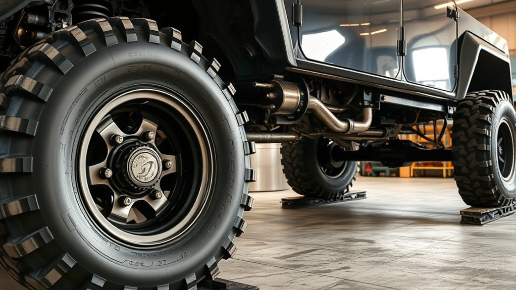 oversized tires strain transmission