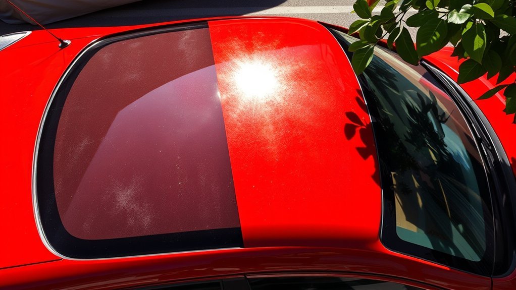 sun exposure harms paint