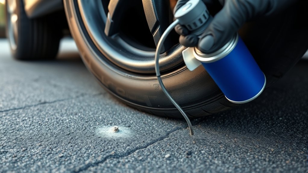 Fix-a-Flat used as a temporary repair for a slow tire leak