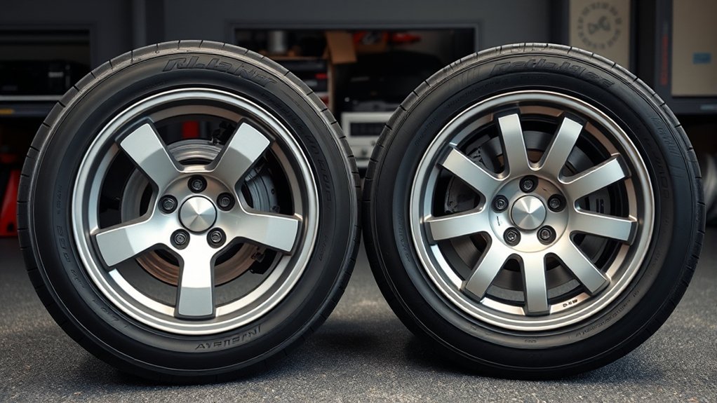 diagram showing tire section width and wheel compatibility