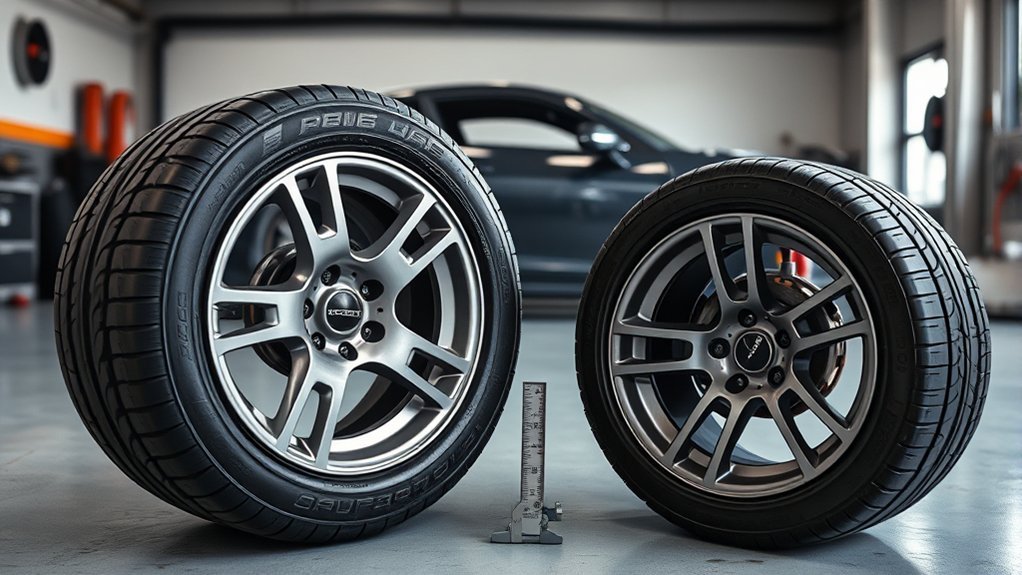 225 vs 245 tire width comparison showing tire fitment and performance differences