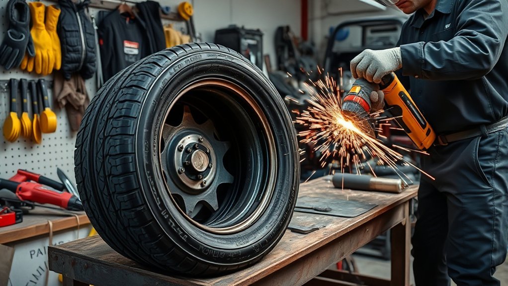 tools for cutting tires